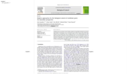 Modern approaches for the biological control of vertebrate pests: An Australian perspective